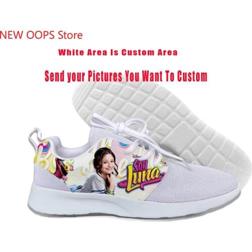 Soy Luna Girl Printing Cut kawaii Harajuku Lightweight Sport Running Mesh Shoes Men Women Casual Breathable Sneakers