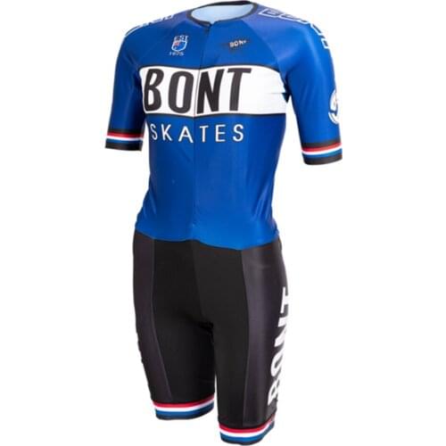 BONT Mens Lycra Roller Skating Clothing Short Sleeve Pro Jumpsuit Breathable Fast Skats Summer Suits Jumpsuit Racing Speedsuit