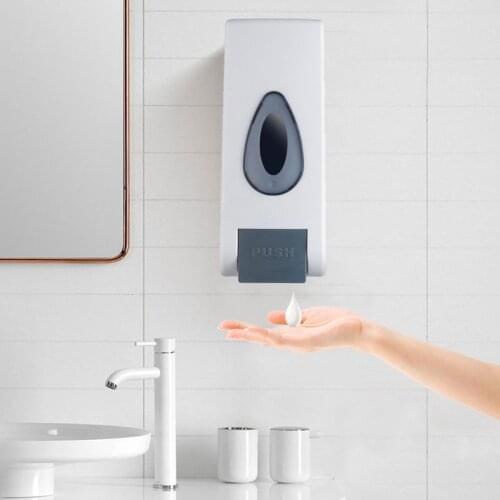 Wall-mounted Manual Push Soap Dispenser Hand Sanitizer Shampoo Container Home
