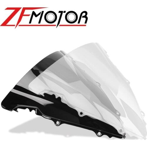 New Motorcycle ABS Double Bubble Windshield Fairing Windscreen Screen For Yamaha YZF R6 2003-2005 04 Black