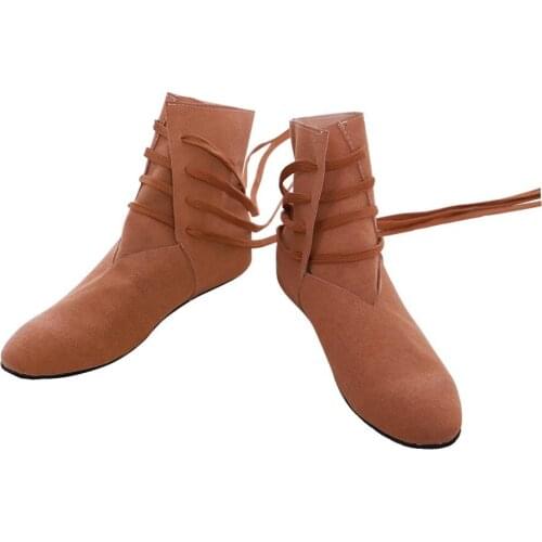 Cosplaydiy Medieval Tudor Cosplay Shoes Medieval Viking Festival LARP Shoes Boots L320