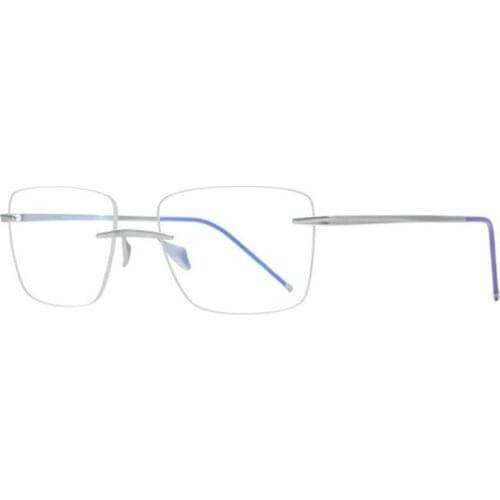 Rimless Women Pure Titanium Retro Eyeglasses Prescription Lens Optical Eyewear Square Frame Anti-reflective Reading Glasses Men