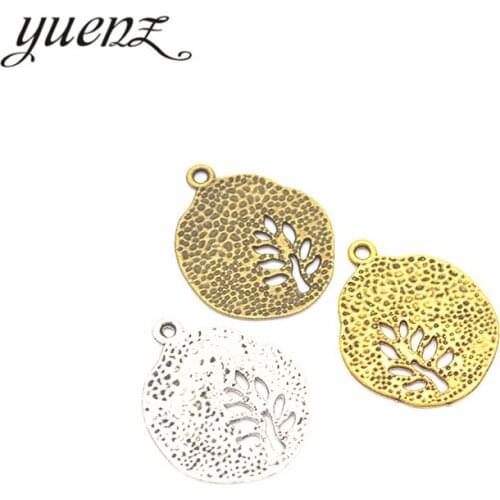 YuenZ 10pcs 3 Colors Antique silver color alloy Metal Tree Charms for Jewelry Making Diy Handmade Jewelry 28*23mm Q213