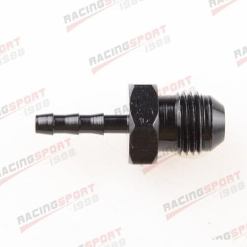 AN-6 6AN To 4mm Barb Straight Hose Fitting Aluminum Fuel Line Black/BLUE/Silve