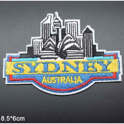 Sydney Australia Iron On Embroidered Clothes Patches For Clothing Stickers Garment Wholesale