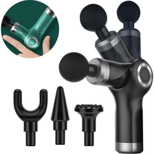 Foldable Electric Massage Gun Mini Fascia Gun Fitness Exercising Relaxation Tool Muscle Pain Relief Body Neck Massager