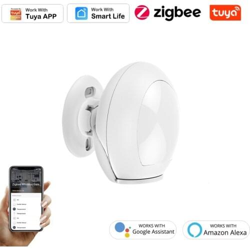 Tuya ZigBee3.0 Smart Mini PIR Sensor Human Body Movement Sensor Wireless Smart PIR Motion Sensor Support Alexa Google Home