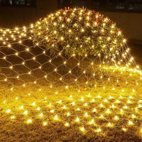 LED Net Curtain Mesh Fairy String Light Christmas 3x2m AC220V Party Wedding New Year Garland Outdoor Garden Holiday Decoration