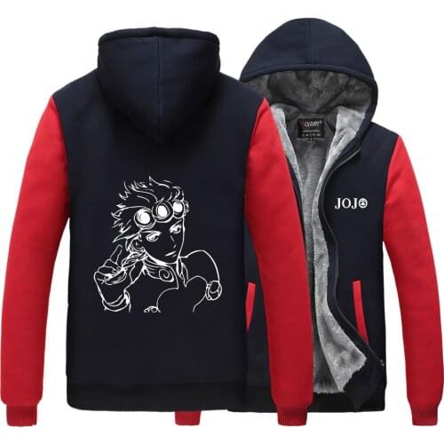 JoJos Bizarre Adventure Long Sleeves Hoodies JoJo SAPIENS Giorno Giovanna Luminous Sweatshirt Keep Warm Winter Jacket