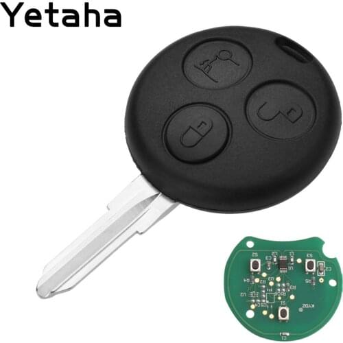 Yetaha 3 Button Smart Remote Car Key For Mercedes Benz Smart City Passion ForTwo Pulse Roadster 434MHz Remtekey