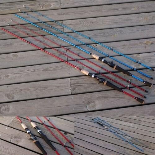 2.1m /2.4m Hard Double-pole Luya Sea Portable Fishing Rod Carbon Fiber Straight Grips Casting Spinning Rod Fish Gear Rock Pesca