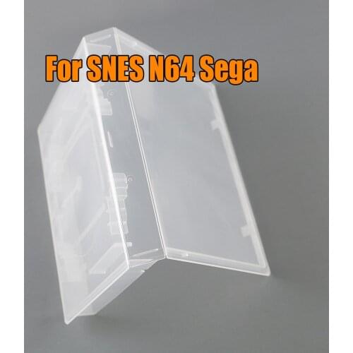 1pcs Transparent Box Game Card Cartridge CD DVD Protector Case For N64/SNES (US)/Sega Genesis/MegaDrive Universal Shell
