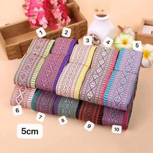 5cm ethnic style folk style nation style jacquard ribbon,jacquard webbing,garment ribbon,shoes ribbon,bag ribbon,QC05009M