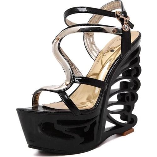 2021 Wedges shoes women sandals buckle peep toe platform shoes summer fashion popular hot sale summer sandals