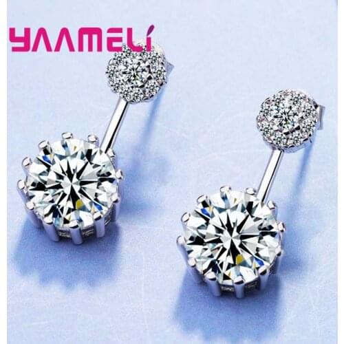 High Polished 925 Sterling Silver Vintage Elegance Stud Earrings European Style Jewelry For Women Fashion Charms