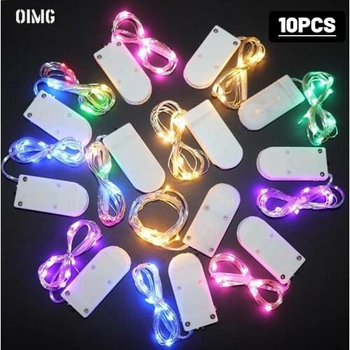 10Pcs 10-30 LED Fairy Lights Copper Wire LED String lights For Christmas Garland Wedding Party Indoor Room Decoration Battery