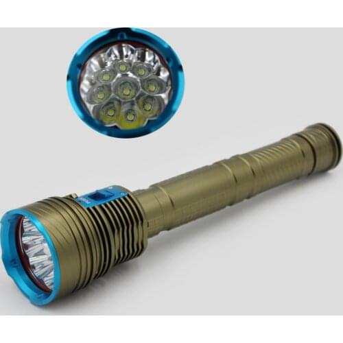 9000LM 9 x XML-T6 LED Diving Flashlight Torch Aluminum Alloy Tactical Waterproof Light High/Low/SOS