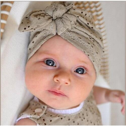 25pc Baby Turban Hat Bulk Girls Bows Hats Kids Cap Newborn Knotted Beanie Infant Bowknot Caps Hair Accessories Photography Props