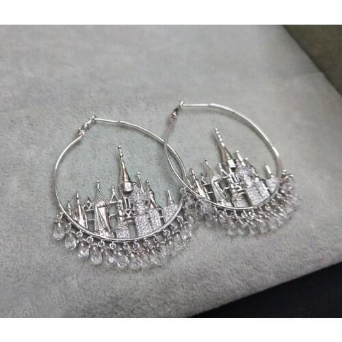 Designer Fashion 925 Sterling Silver Jewelry 3A Cubic Zirconia Party Earring