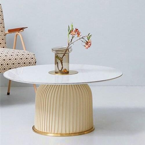 Home Tea Tables Minimalist Modern Coffee Table Small Apartment Nordic Round Coffee Table Living Room Furniture Small Side Table