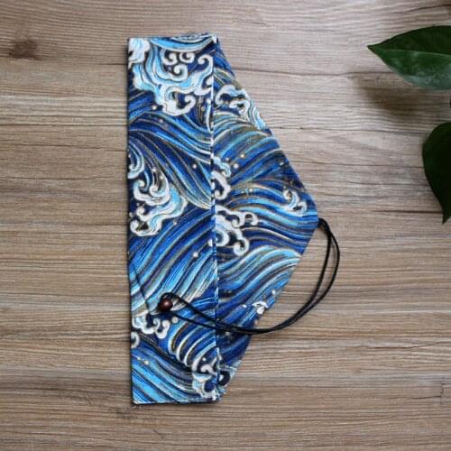 Eco Friendly Japanese Portable Tableware Cloth Bag Spoon Fork Chopsticks Packaging Storage Printing Reusable