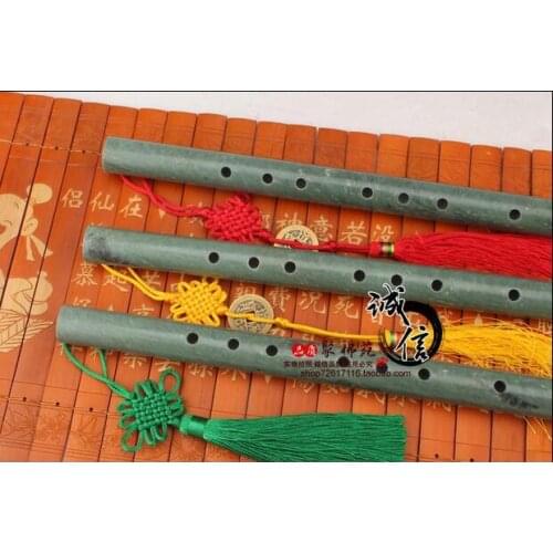 Collection China natural Jade Flute musical andJade pendant tassel long