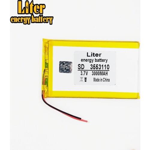 Best battery brand rechargeable batteries 3.7V 3000mah polymer lithium Li-ion battery for tablet pc 7 inch MP3 MP4 3553110