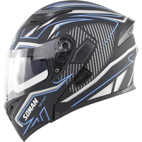 Motorcycle Racing Helmets Men And Women Winter Warm Dual-lens Open Face Helmet Four Seasons Riding Full Face Helmet