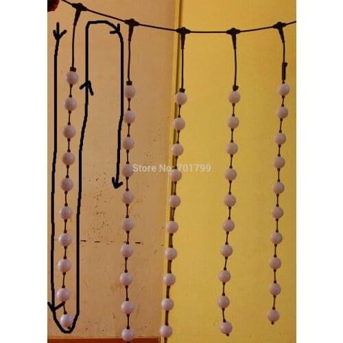 DC12V WS2811 50mm diameter addressable pixel ball;10pixes*5 lines with T splitter signal in series connection;indoor used only