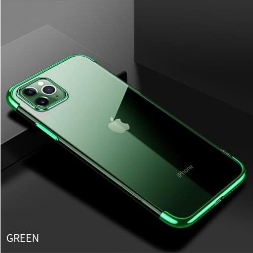 100pcs 3 in 1 Electroplated Transparent Cover Clear Plating Soft TPU Case For iPhone 12 Mini 11 Pro Max XS XR X 8 7 6 Plus SE