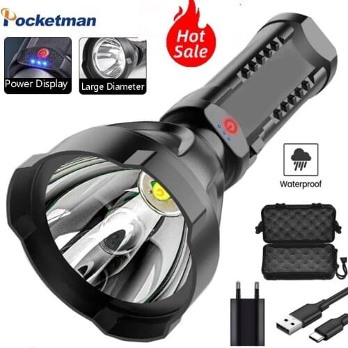 12000 Lumen Cup Flashlight USB Rechargeable COB Flashlight Torch Outdoor Long-Range Ultra-Bright Lanterna Portable Searchligt