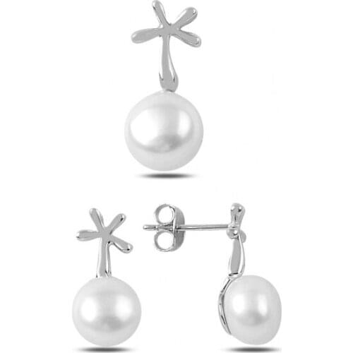 Silverlina Silver Set With Pearl