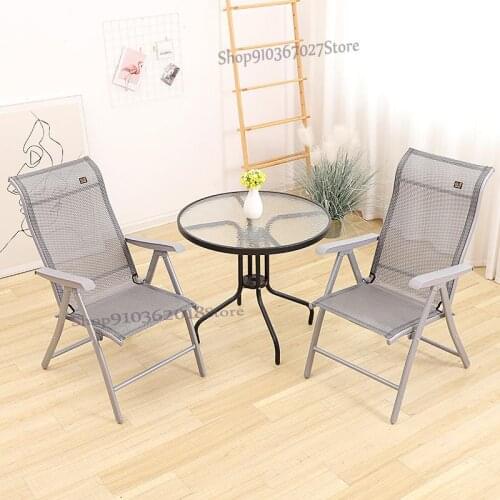 Folding Chair Household Leisure Chair Outdoor Armchair Computer Chair Office Lunch Break Cool Chair Portable Single Reclining Ch