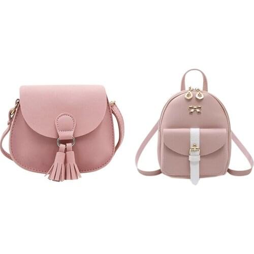 1 Pcs Shoulder Bag Small Mini Coin Purse Messenger Bag Crossbody Satchel & 1 Pcs Backpack Small Diagonal Bag Backpack