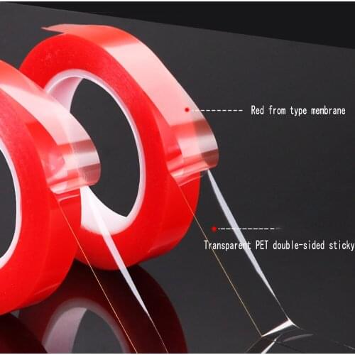 Heat Resistant Double-sided Transparent Clear Adhesive Tape 50M 18MM width Long Multi-role