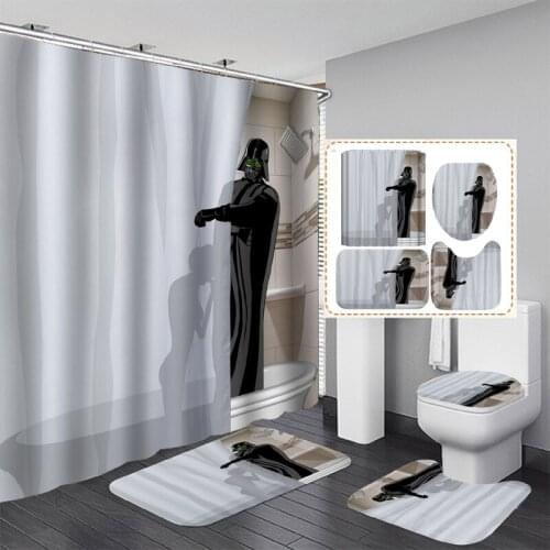 Waterproof Bathing Bathroom Shower Curtain Set Non-Slip Bath Mat Rug Carpet Sets Toilet Cover Home Decor Bathroom Decor