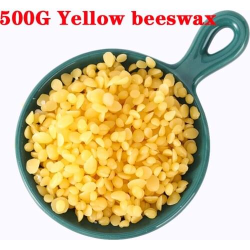 500g Pure Natural Beeswax Wax Candles Making Supplies 100% No Added Soy Wax Lipstick DIY Material yellow and white beeswax