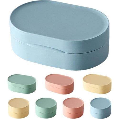 Soap Box Small Exquisite Simple Sealed Soap Case Solid Color Storage Box Bathroom Gadget
