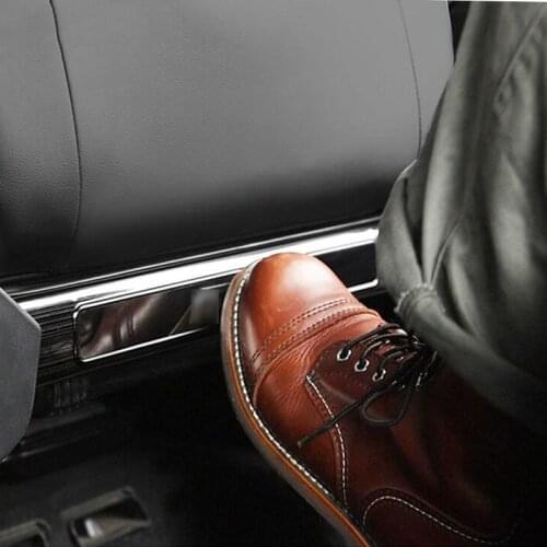 For Volkswagen vw t roc t-roc 2019 2020 Stainless Steel Car Back Seat Anti-kick Plate Anti-scratch Pad Trim Accessories 2pcs