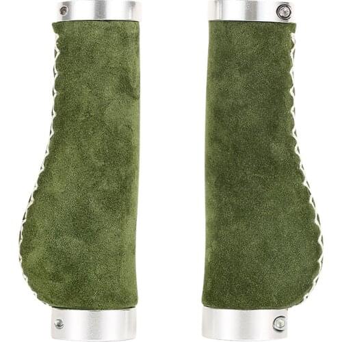 1 Pairs Mtb Bike Grips Leather Ergonomics BMX Grips