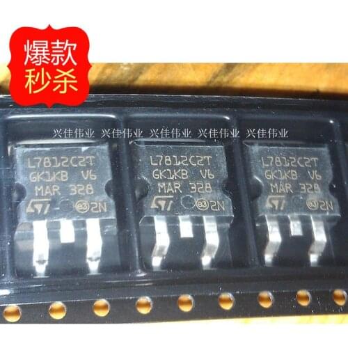 10PCS New L7812CD2T L7812 7812 TO263 12V SMD three-terminal regulator