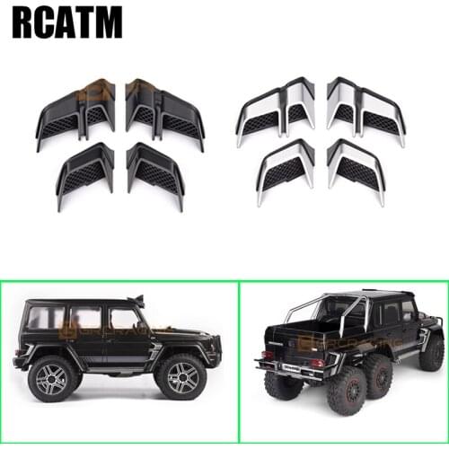 4pcs Wheel Eyebrow Ventilation Grille Kit Side Exhaust Aerodynamic Decoration for 1/10 RC Crawler Car Traxxas TRX4 G500 TRX6 G63