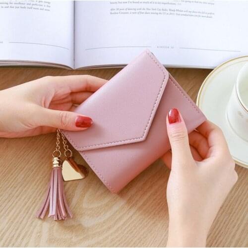 5pcs/lot Women Wallets Purses Ladies Short Wallets For Student Girl Money Coin Pocket Card Holder Female Wallets Clutch Bag