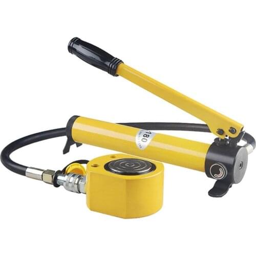 5 ton Hydraulic Ram Jack + Hand Pump Stoke 6mm Mini Protable Hydraulic Cylinder Industrial Lifting Jack 5T Hydraulic Jack + Pump