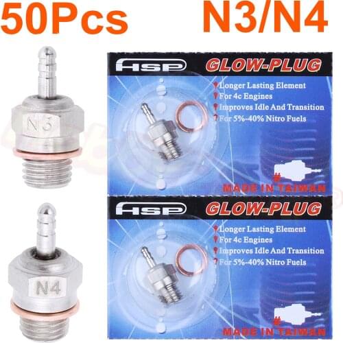 50Pcs/Lot Spark RC Glow Plug N3 Replace OS 8 For For Traxxas Himoto Redcat SH VX Engine Parts Nitro Powered RC Cars HSP 70117