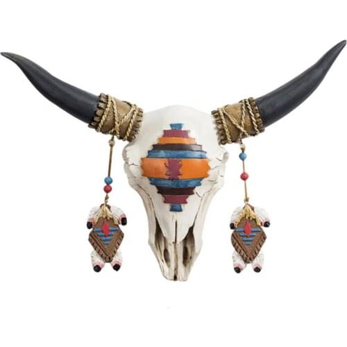 Home Decoration Accessories,3D Bull Head,Statue,Sculpture,Wall Decor,Animal Figurine Miniature,Modern,Living Room,Decorative Art