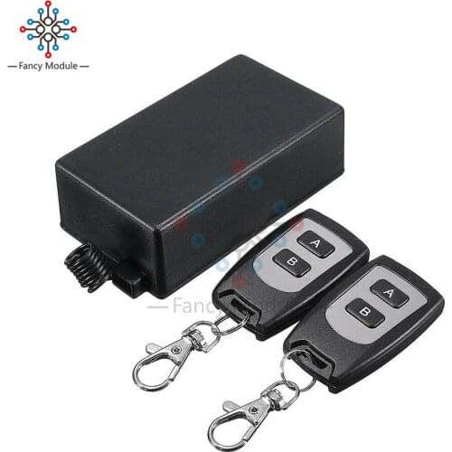 Diymore 220V Learning Type 1527 2240 1 Way Wireless RF Remote Control Switch with 2 Waterproof Remote Controllers for Smart Home