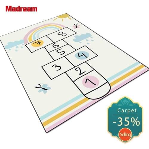 Childrens Room Carpet Cartoon Cute Early Education Numbers Crawling Floor Rugs Soft Home Decoration Non-Slip Floor Mat Carpet