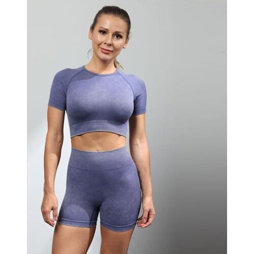 LANTECH Women Sports Suits Set Yoga Sets Exercise Gym Fitness Shorts Sportswear Lifting Sports Squat Shirt Clothing Activewear