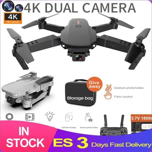 Mini Drone With 4k HD Dual Camera Wide-Angle Drone Real-time Transmission FPV RC Quadcopter Foldable RC Helicopter Toys For Kid